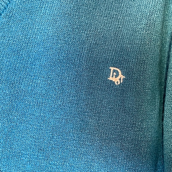 Dior Blue V-Neck Sweater - Picture 2 of 6